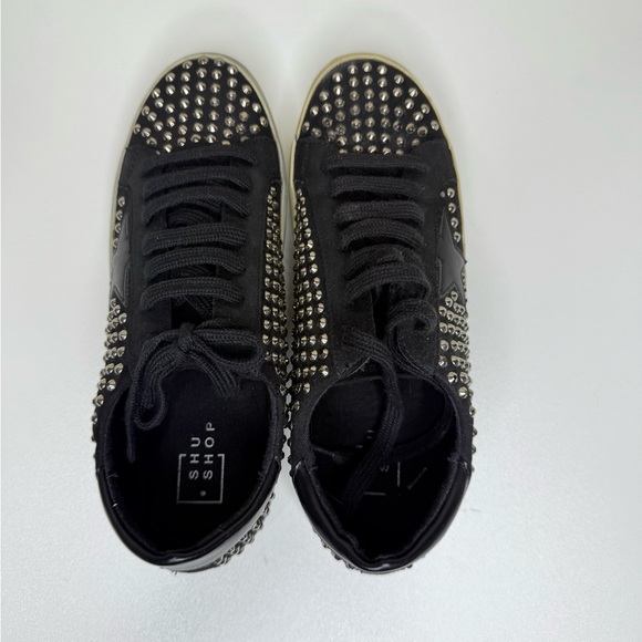 Black star Studded rockstar Women's Sneakers - Picture 8 of 10